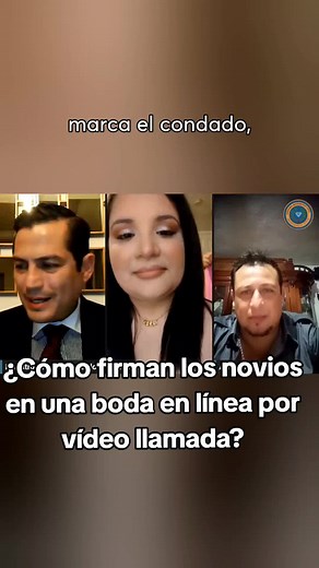 ¿Cómo firman los novios en una boda en línea por vídeo llamada?#onlinewedding