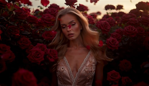 breathtakingly beautiful woman long flowing wavy | Leonardo.Ai