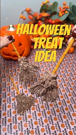 Chocolate Witch Brooms 🧹🍫 | Easy Halloween Treat!