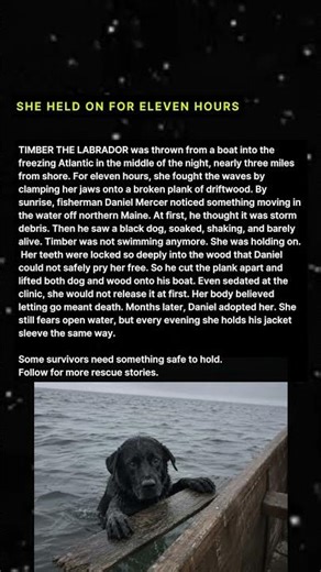 Dog Clung To Driftwood For 11 Hours #AnimalRescue #Survival #Shorts