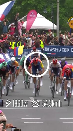 Yes, you saw that correctly 😮🔥 Jonathan Milan broke the 2000w barrier while sprinting to fourth on Stage 1 of the Giro d'Italia.