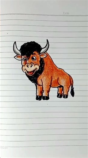 How to draw a bison #drawing
