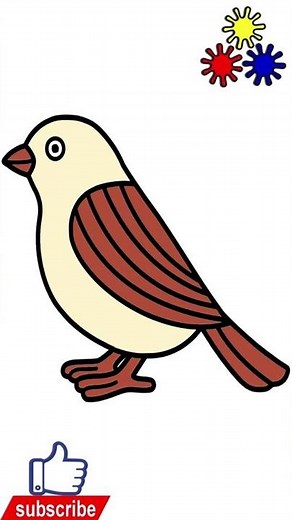 How To Draw A REALISTIC BIRD Jolly Toy Art | Easy Cute Drawing Pictures Clipart #shorts