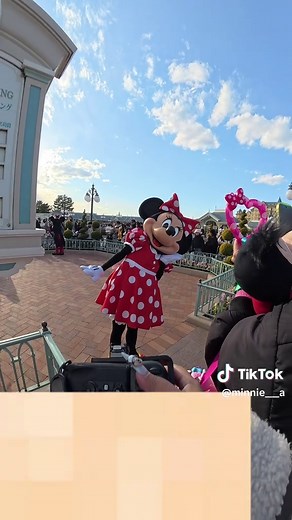 ミニーマウスとのグリーディング体験
