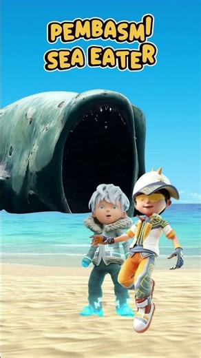 BOBOIBOY SOLAR X BLIZZARD VS SEA EATER !! | MRI #boboiboy #animation