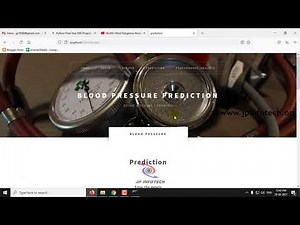 Blood Pressure Prediction using Machine Learning | Python Final Year Project.