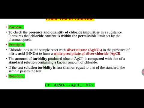 Limit Test of Chloride | Inorganic chemistry | Pharmaceutical Analysis | Pharmacy 📚