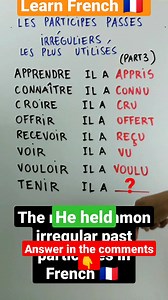 The most common irregular past participles in French🇨🇵|Improve your French with us 🇨🇵 😃 | OuiTeach & French Becomes Easy