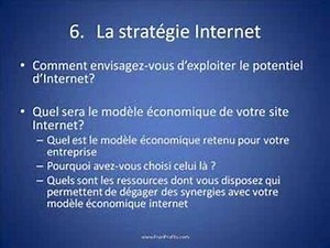 Business Plan : Votre stratégie internet (vidéo 7 sur 10)