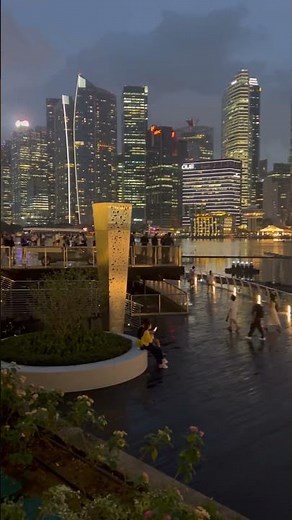 Marina Bay Singapore Night View 🌙🇸🇬 | Magical Skyline, City Lights & Waterfront in 4K ✨💙