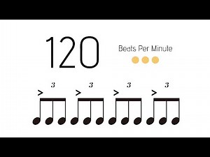 BPM = 120 メトロノーム - metronome - 3連 アクセント1-1