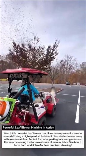Powerful Leaf Blower Machine in Action 🍂 | Smart Cleaning Technology 🚜