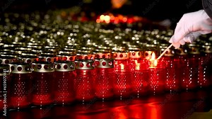 Candles at the funeral ceremony
