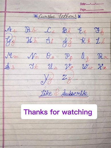Cursive writing a to z | Cursive writing abcd | Cursive abcd | Cursive letters | Cursive handwriting