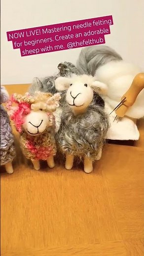 Mastering needle felting for beginners. Create an adorable sheep with me 🐑 #needlefelting