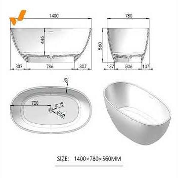 70 Inch Transparent Resin Soaker Modern Bathtub In Black, Floor-Standing Bathtub