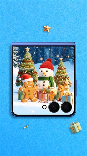 It’s TIMEEEEEE～❄️❄️❄️ Galaxy 祝你有個溫馨愉快假期～🎄 即用 #GalaxyZFlip7 4.1”智能外屏📲，轉用節日動態 wallpaper🌟，過一個最有氣氛嘅 Holiday～☃️ 了解更多：samsung.com/hk #GalaxyAI #Samsung #GalaxyZFlip7 It’s TIMEEEEEE～❄️❄️❄️ Wishing you a warm and wonderful holiday! 🎄 Time to give your #GalaxyZFlip7 a festive makeover!✨ Switch to a holiday live wallpaper on your 4.1” flex window📲 for the ultimate holiday vibes. ☃️ Learn More: samsung.com/hk_en | Samsung