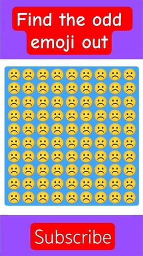 Find the odd emoji out-18 #emojichallenge #emojyfind #opticalillussion #subscribe #quiz #eyeconnect