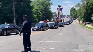 Funeral procession for Detroit Police Officer Loren Courts