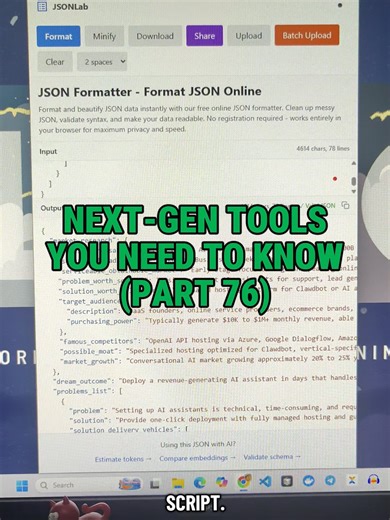 NextGen Tools you need to know part 76 - JSON Tools You Need: Free, Fast, Easy #JSONTools #WebDev #DataTools #CodingMadeEasy #freeresources