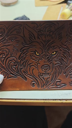 Tooled leather come to life with some antique finish