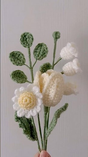 オーダーいただいた淡い色合いの大人可愛いお花たち💐#crochet #かぎ針編み #handmade #ハンドメイド #花束