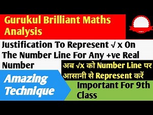 Method To Represent √ x On The Number Line For Any +ve Real Number,Graphically|Justification|Proof |