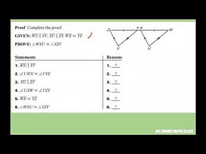 Complete the Two Column Proof. Triangle Congruency. Parallel Lines
