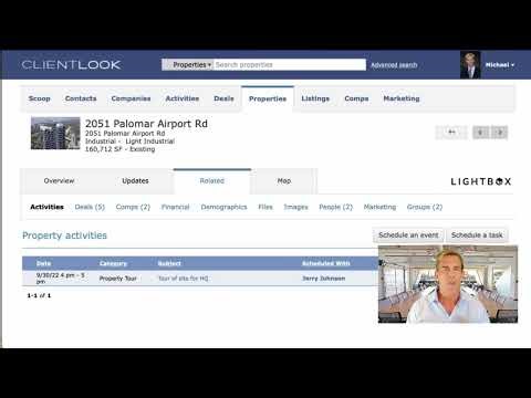 Using the LightBox property data service in ClientLook CRM.