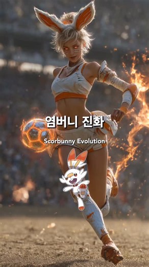 Power Ai on Instagram: "염버니 진화 의인화 - Scorbunny evolution personification #scorbunny #pokemon #powerai"