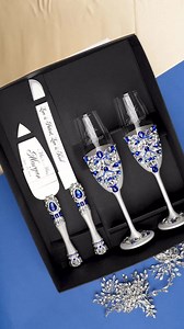 Silver Royal Blue Wedding, Silver Blue Wedding, Royal Blue and Silver Wedding Glasses - Etsy