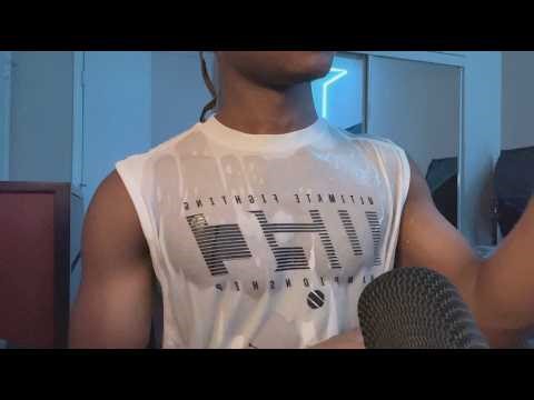 ASMR WET FABRIC Scratching (Fast and Aggressive) with Mouth Sounds