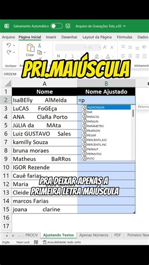 NÃO FAÇA ISSO: Arrumando textos desconfigurados no Excel em segundos! #excel #dicas #dicasdeexcel