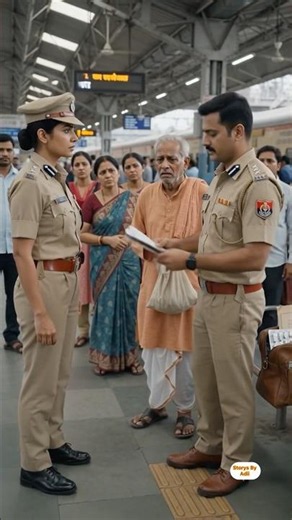 IPS officer saves an elderly man's dignity 😢❤️ #shorts #railway #ips