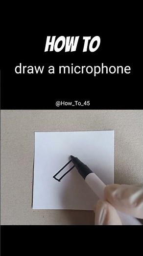 How to draw a microphone