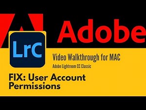 Adobe Lightroom Classic User Permissions Error | FIX