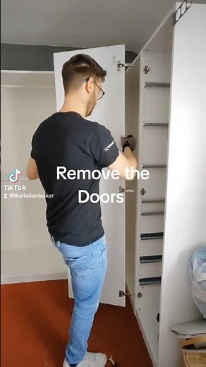 how to disassemble an Ikea pax wardrobe NO DAMAGE #ikeafurniture
