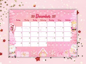 December 2025 Calendar – Holiday Planner, A4/US Letter (PDF) - Etsy Canada