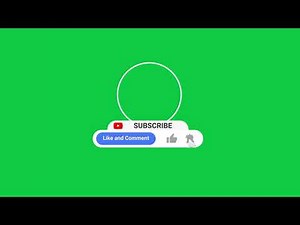 4K green screen subscribe button animation with frame foto