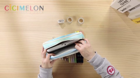 CICIMELON Large Capacity Pencil Case 3 Compartment Pouch Pen Bag for School Teen Girl Boy Men Women (Dream)