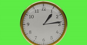 Wall Clock Time Lapse 12 Hours 120fps 4k Green Screen Gold