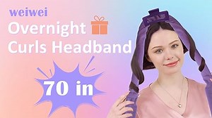 weiwei Lockenwickler Über Nacht, Samt Heatless Overnight Curls Band Locken ohne Hitze, 70" Haarwickler DIY Hair Curler Rollers Lockenband, 9 Stück Locken Set mit Schlafmütze für Langes Haar (Blau)