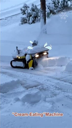 Remote-Controlled Tracked Snow Blower — Cute Little Snow-Eater ❄️#shorts