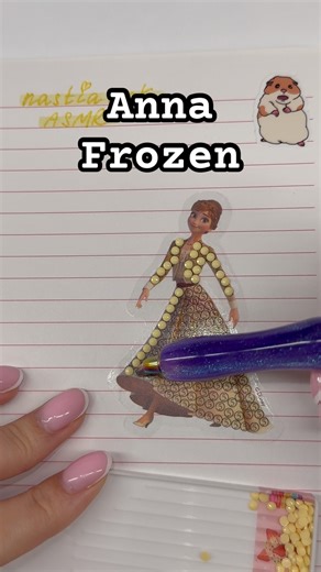 Anna ❤️ subscribe #anna #frozen #sticker #elsa #asmr #diamondpainting #diy #art #satisfying