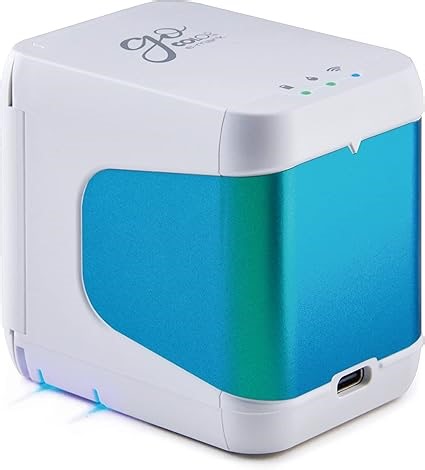 Colop e-Mark go, kompakter tragbarer Drucker, mobiles Beschriftungsgerät, vollfarbige Abdrucke auf saugenden Oberflächen, kostenlose App, weiß, 73,5 x 54,5 x 63,5 mm