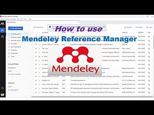How to use Mendeley reference manager #research #software