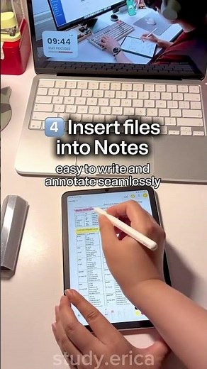 @study.erica's iPad Mini setup: planner, notebook, and study desk in one