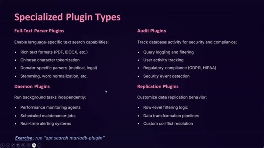Deep dive - Discovering a gem: MariaDB pluggable architecture | MariaDB Foundation