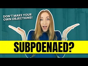 SUBPOENAED for a Deposition?! WHAT NEXT? | Deposition Preparation