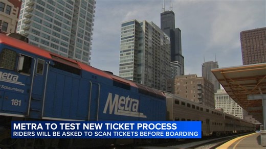 Metra to test new ticket process with riders scanning tickets before boarding